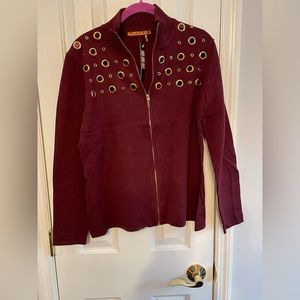 Belldini black cherry zip up cardigan XL